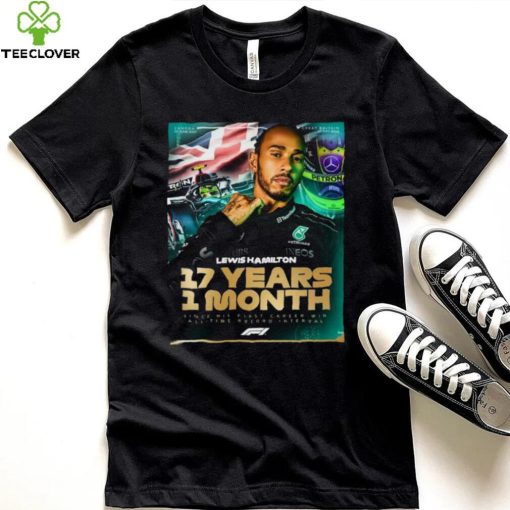 Lewis Hamilton 17 Years 1 Month Since His First Career Win All Time Record Interval F1 shirt