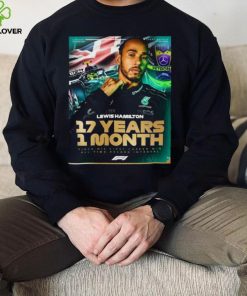 Lewis Hamilton 17 Years 1 Month Since His First Career Win All Time Record Interval F1 shirt