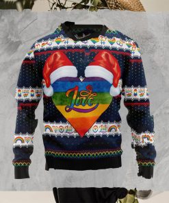 Lgbt Heart Christmas Unisex Crewneck Sweater