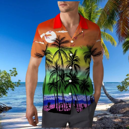 Lgbtq Gay Lesbian Beach Coconut Hawaiian Shirt