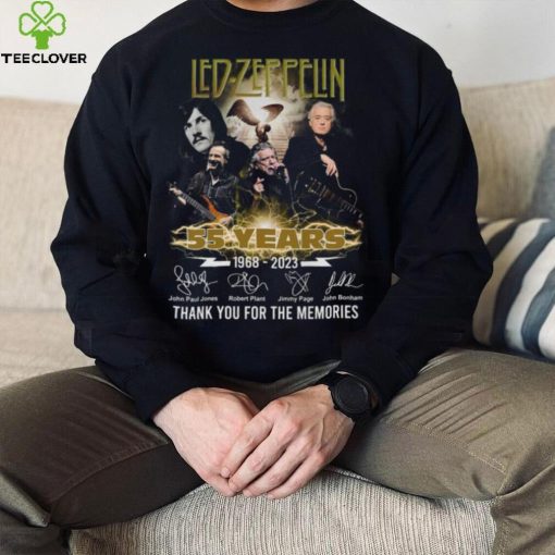 Led Zeppelin 55 Years 1968 2023 Thank You for the memories signatures hoodie, sweater, longsleeve, shirt v-neck, t-shirt