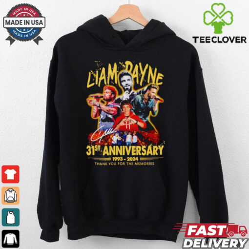 Liam Payne 31st Anniversary 1993 2024 signature thank you for the memories hoodie, sweater, longsleeve, shirt v-neck, t-shirt