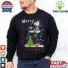 Oregon Ducks Snoopy And Woodstock Merry Christmas Shirt