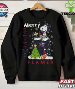 Liberty Flames Snoopy And Woodstock Merry Christmas Shirt