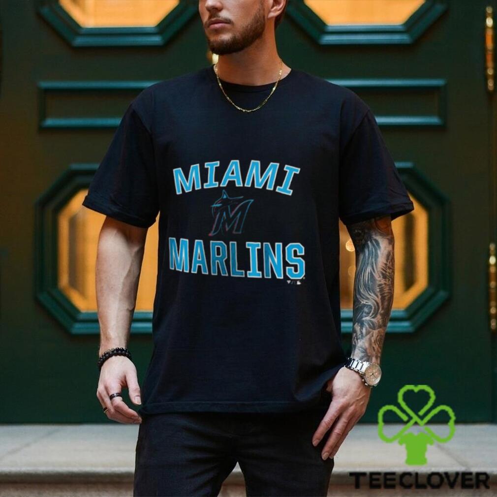 Licensed MLB Men’s Black Miami Marlins Victory Arch T Shirt Licensed MLB Men’s Black Miami Marlins Victory Arch T Shirt