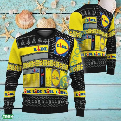 Lidl Logo Design Ugly Christmas Sweater Holidays Gift