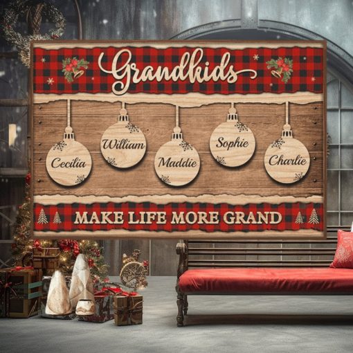 Life Is Better With Grandkids   Personalized Horizontal Poster