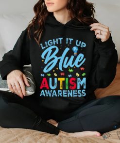 Light It Up Blue Autism Awareness Men Women Kids Shirt