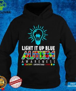 Light It Up Blue Autism Awareness Shirt Puzzle Piece Ribbon shirt