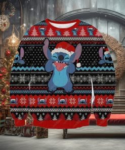 Light Lilo and Stitch Christmas Icy Knitted 3D Sweater For Thanksgiving