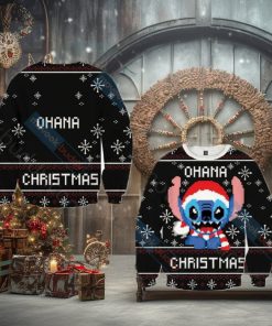 Light Lilo and Stitch Christmas Mulled Ugly 3D Sweater For Thanksgiving