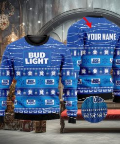 Light Line Personalized Bud Light Beer 3D All Over Printed Ugly Christmas Sweater Christmas Gift For Family