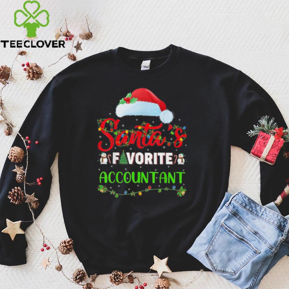 Lighting Xmas Santas Favorite Accountant Christmas Classic T Shirt