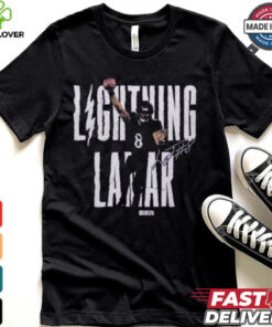 Lightning Lamar Jackson Baltimore Ravens Touchdown Leap Shirt