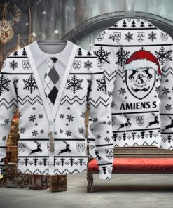 Ligue Amiens SC Santa Hat Ugly Sweater AOP Snow Flowers For Mens Christmas