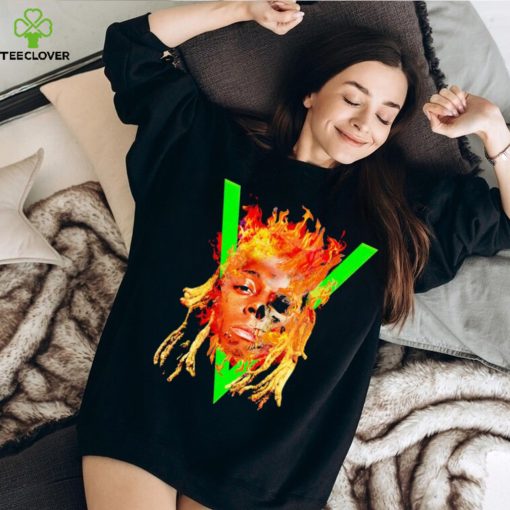 Lil Wayne face flames hoodie, sweater, longsleeve, shirt v-neck, t-shirt