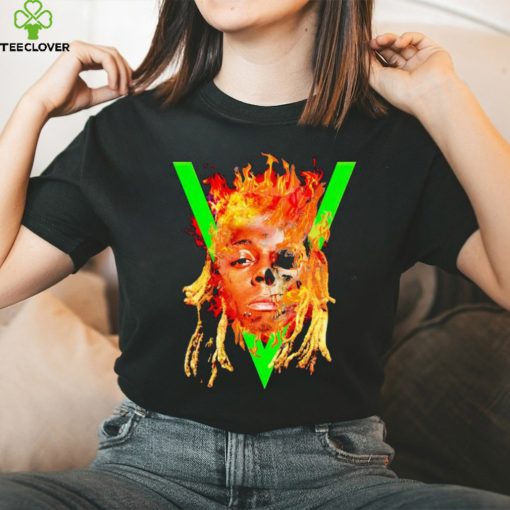 Lil Wayne face flames hoodie, sweater, longsleeve, shirt v-neck, t-shirt