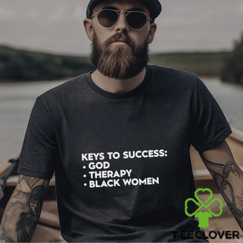 Lilcumtismyt Keys To Success God Therapy Black Women T Shirt Lilcumtismyt Keys To Success God Therapy Black Women T Shirt