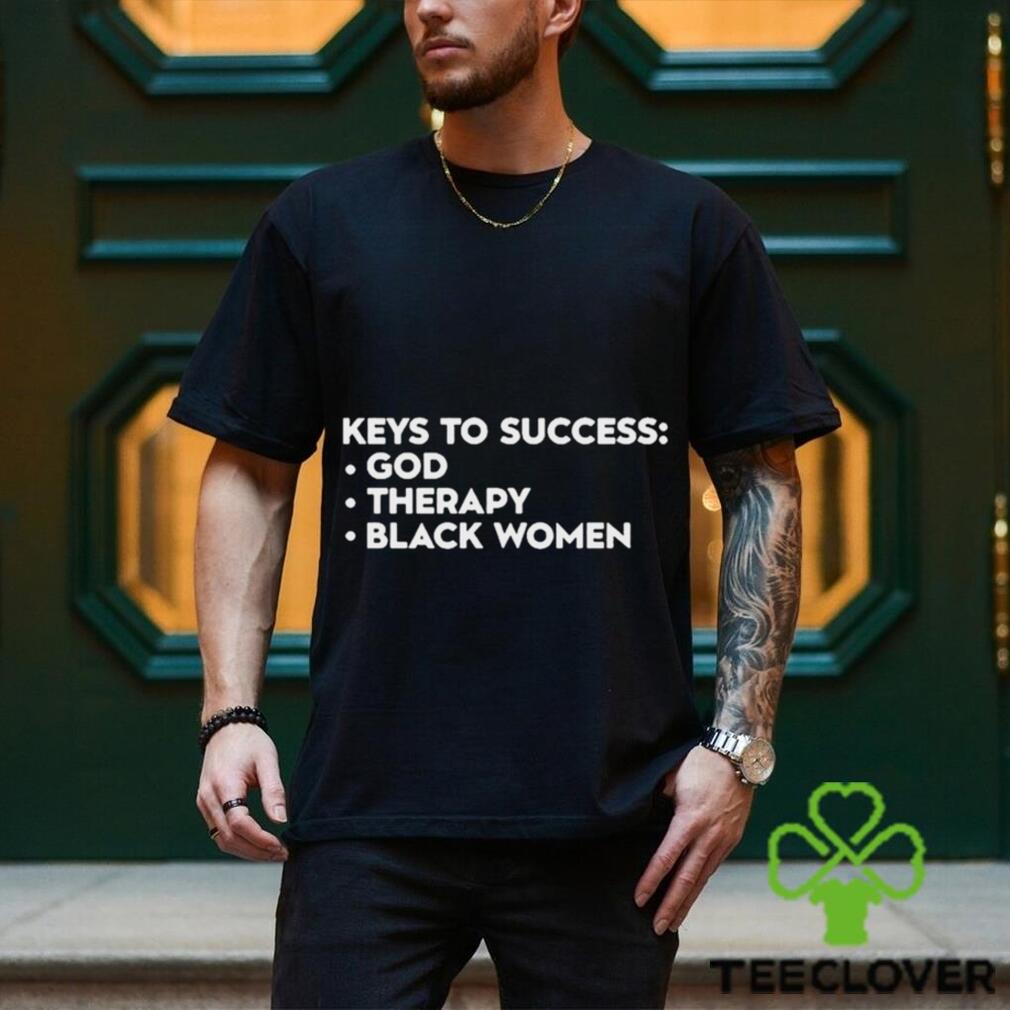 Lilcumtismyt Keys To Success God Therapy Black Women T Shirt Lilcumtismyt Keys To Success God Therapy Black Women T Shirt