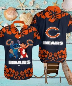 Lilo And Stitch Chicago Bears Hawaiian Shirt