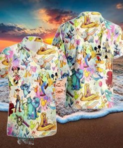 Lilo And Stitch Hawaiian Shirt Disney Characters Summer Beach Gift