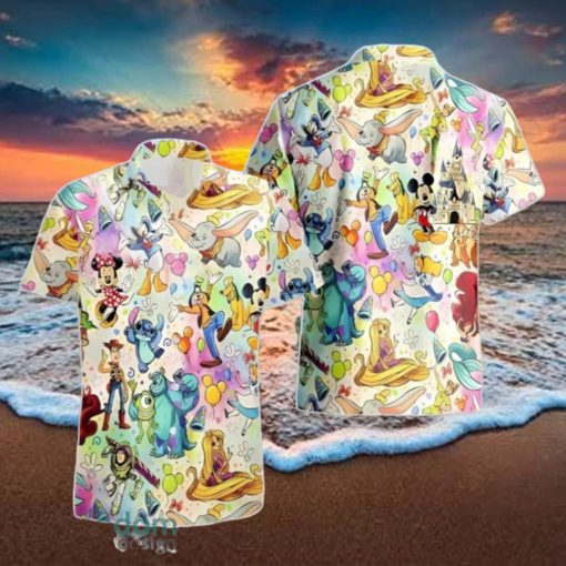 Lilo And Stitch Hawaiian Shirt Disney Characters Summer Beach Gift