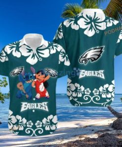 Lilo And Stitch NFL Philadelphia Eagles Hawaiian Shirt Disney Aloha Shirt