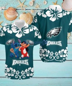 Lilo And Stitch NFL Philadelphia Eagles Hawaiian Shirt Summer Beach Gift