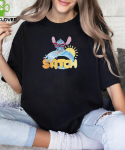 Lilo & Stitch Cute Surfing Wave T Shirt