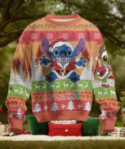 Lilo and Stitch Christmas Costume Christmas Green Stitch Ugly Christmas Sweater