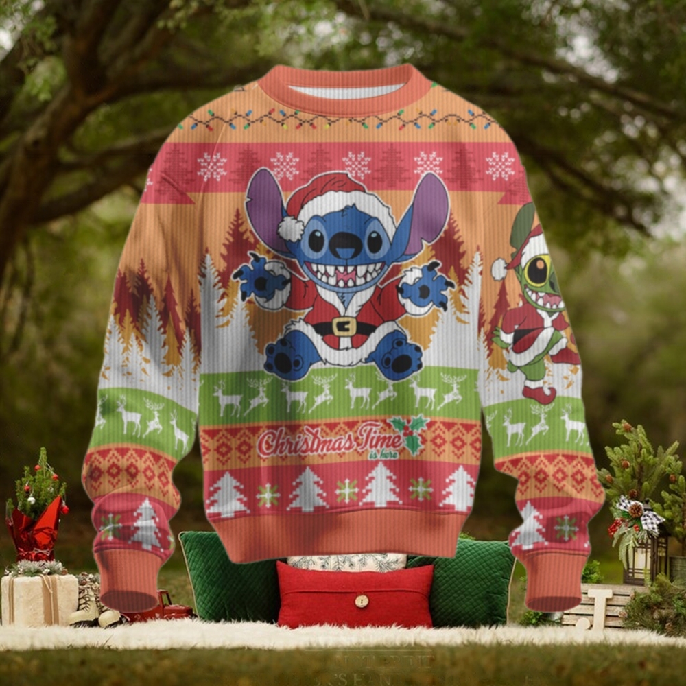 Lilo and Stitch Christmas Costume Christmas Green Stitch Ugly Christmas Sweater Lilo and Stitch Christmas Costume Christmas Green Stitch Ugly Christmas Sweater