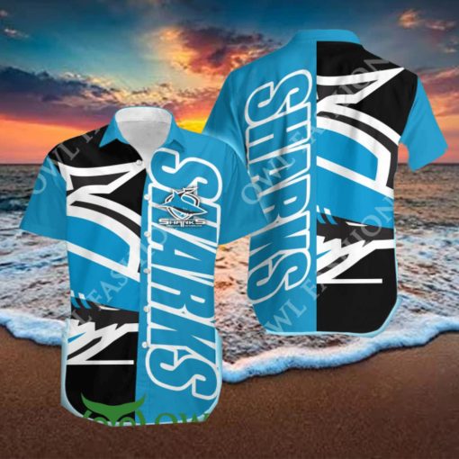 Limited Edition Cronulla Sutherland Sharks NRL Party hawaiian Shirt