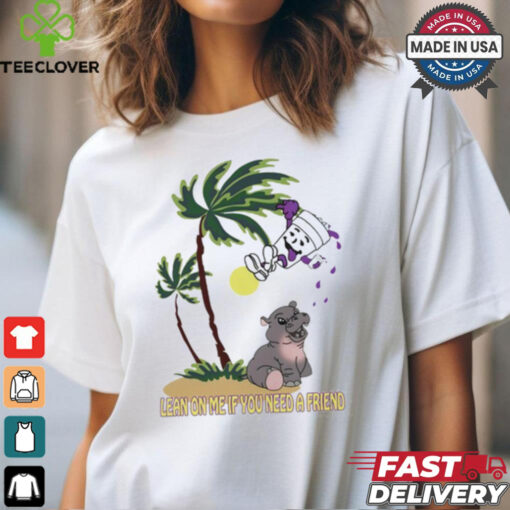 Limited Lean On Me If You Need A Friend Moo Deng Shirt