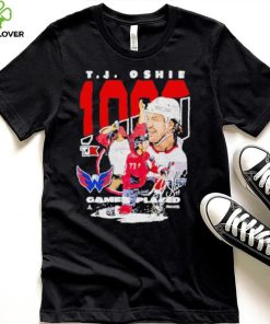 Limited Nicklas Backstrom Tj Oshie 1000 Games Played Hockey Signature hoodie, sweater, longsleeve, shirt v-neck, t-shirt