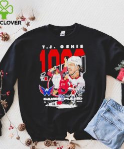 Limited Nicklas Backstrom Tj Oshie 1000 Games Played Hockey Signature hoodie, sweater, longsleeve, shirt v-neck, t-shirt