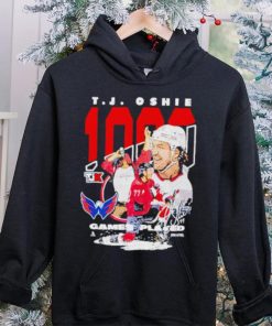 Limited Nicklas Backstrom Tj Oshie 1000 Games Played Hockey Signature hoodie, sweater, longsleeve, shirt v-neck, t-shirt