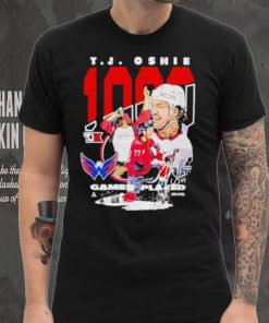 Limited Nicklas Backstrom Tj Oshie 1000 Games Played Hockey Signature hoodie, sweater, longsleeve, shirt v-neck, t-shirt