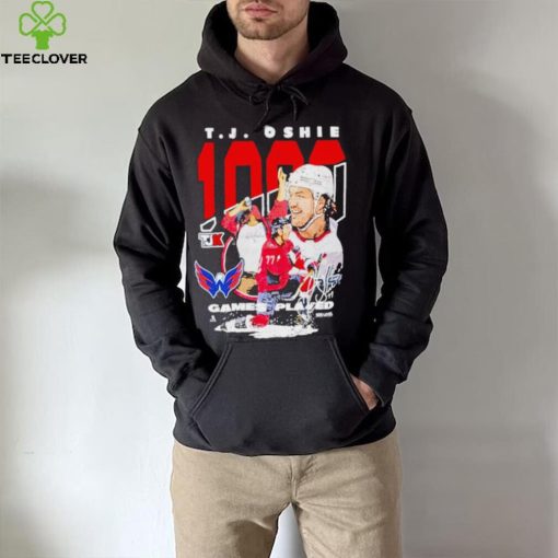 Limited Nicklas Backstrom Tj Oshie 1000 Games Played Hockey Signature hoodie, sweater, longsleeve, shirt v-neck, t-shirt