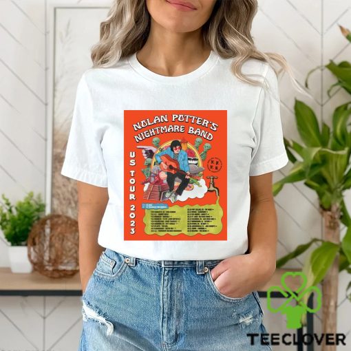 Limited Nolan Potter’s nightmare band 2023 US tour art poster design t shirt