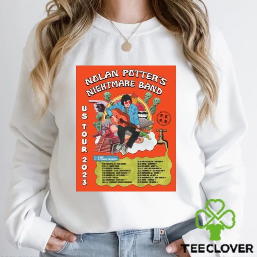 Limited Nolan Potter’s nightmare band 2023 US tour art poster design t shirt