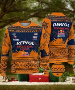 Limited Repsol Honda Team Ugly Christmas Sweater Gift For Holiday