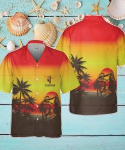 Lineman Sunset Pocket Hawaiian Shirt Beach Shirt For Men Women