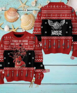 Linkin Park In the End I Tried So Hard And Got So Far Ugly Christmas Sweater Chirstmas Gifts 2024 Xmas For Family And Friends Ugly Sweater