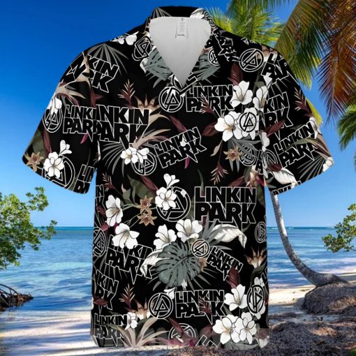 Linkin Park Rock Band And Logo Tropical Forest All Over Print Hawaiian Shirt