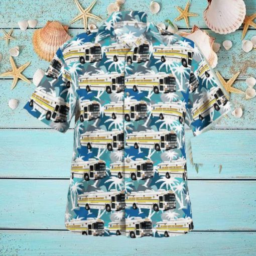 Linthicum Heights Maryland Linthicum Volunteer Fire Company 32 Medical Ambulance Bus Hawaiian Shirt