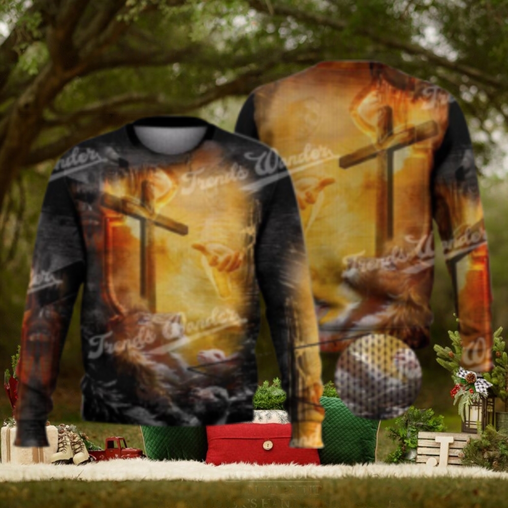 Lion Jesus Cross Sunrise Trending Christianity 3D Full Print Ugly Sweater Christmas Gift Sweater Lion Jesus Cross Sunrise Trending Christianity 3D Full Print Ugly Sweater Christmas Gift Sweater