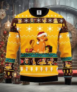 Lion King Simba Ugly Christmas Sweater Yellow Ideas For Men Women