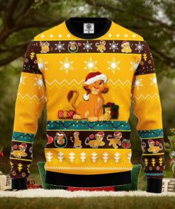 Lion King Simba Ugly Christmas Sweater Yellow Ideas For Men Women