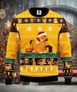 Lion King Simba Yellow 1 Amazing Gift Ugly Christmas 3D Sweater Christmas Gift For Men And Women