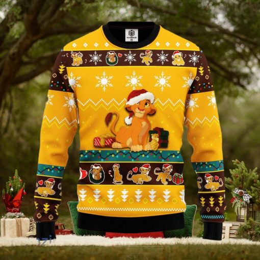 Lion King Simba Yellow 1 Amazing Gift Ugly Christmas 3D Sweater Christmas Gift For Men And Women